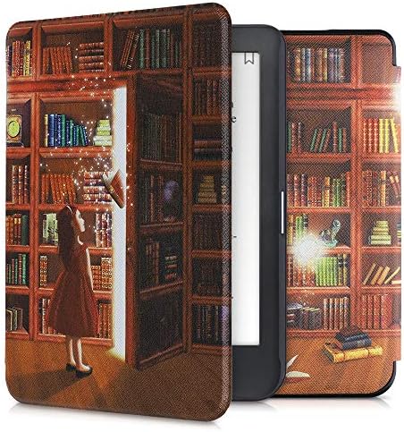 Case Kwmobile Compatível com Kobo Clara HD - Case PU E -Reader Cover - Magical Library Multicolor