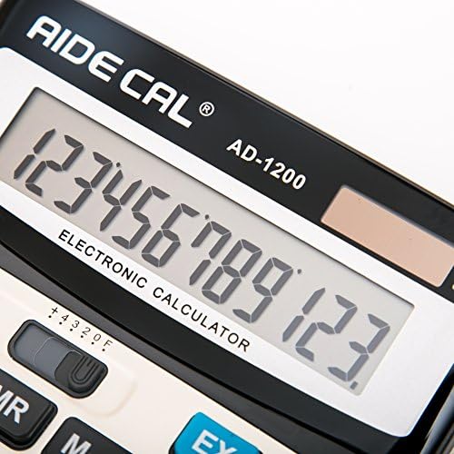 ADCAL AD-1200 12DIGITS Calculadora de escritório básica, calculadora de mesa ， Energia solar e calculadora eletrônica de energia dupla de bateria grande grande