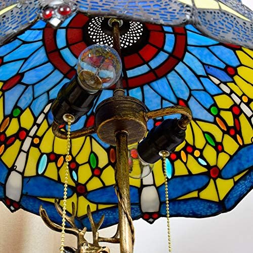 Lâmpada de mesa de vidro feita à mão, lâmpada de mancha de manchas de tiffany tiffany
