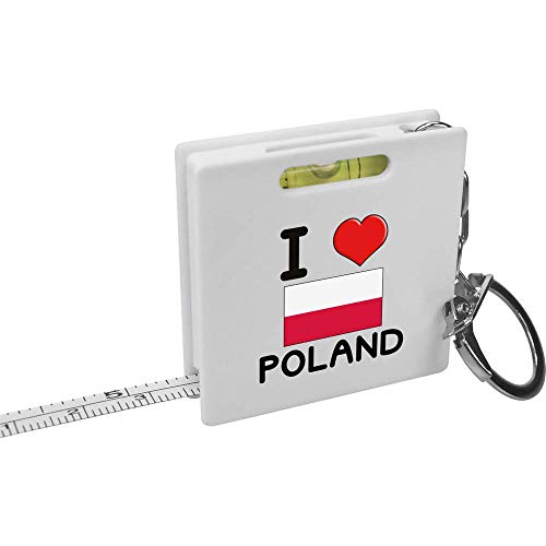 'Eu amo a fita de chaveiro da Polônia' Ferramenta de nível de espírito