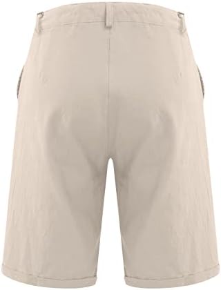 Shorts masculinos de rtrde esportes de linho de algodão casual shorts soltos pijamas bolso de bolso calças homens homens