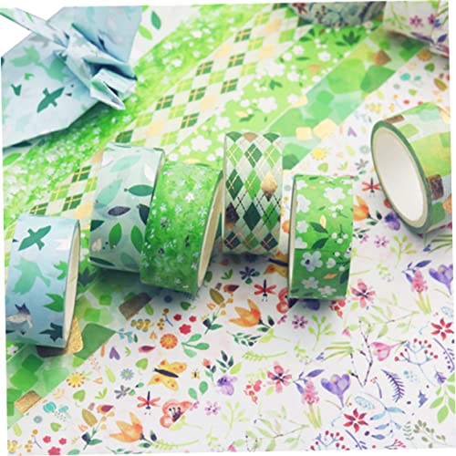 Excelt 60 Rolls Fita Washi Adesivos caseiros adesivos de flores adesivos verdes Diário de fita adesiva Presente Fita Floral