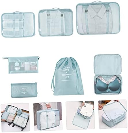 Inoomp 1 Definir recipientes de sacos de armazenamento para roupas de viagem para roupas de vaidade para vaidade Bolsa de armazenamento Bolsa de embalagem Sacos de armazenamento de viagem para roupas Bolsas de deslocamento de roupas de vestuário sacos de viagem sacos de cosméticos