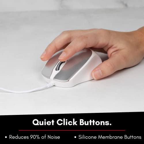 Mouse Macally USB C para Mac - esculpido para conforto - Mouse de fio C para MacBook Pro Air | iPad | PC | iOS | Android - Plugue