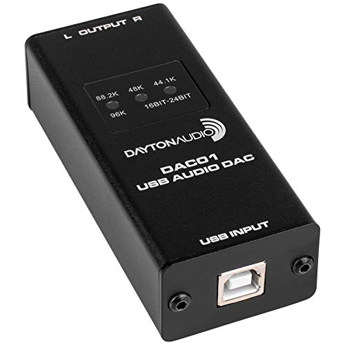 Dayton Audio DAC01 USB Audio DAC 24 bits/96 kHz RCA Saída