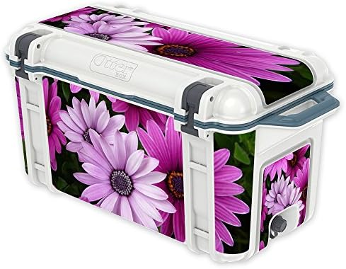 MightySkins Skin Compatível com otterbox Venture 65 QT Cooler - Flores roxas | Tampa protetora, durável e exclusiva do encomendamento de vinil | Fácil de aplicar | Feito nos Estados Unidos