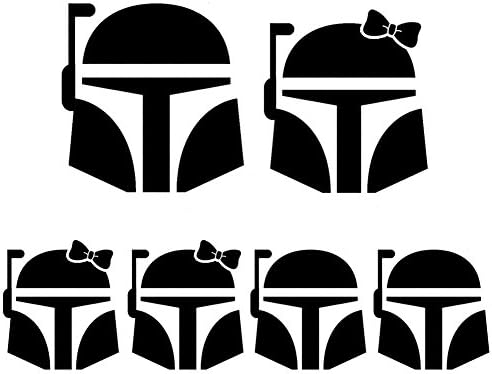 Boba Fett Mandalorian Family 6 Vinil Sticker Car Decal