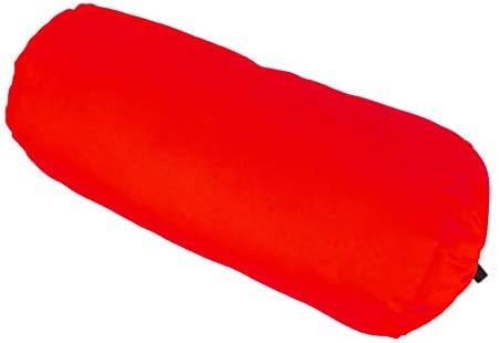 Travesseiro de travesseiro comprido vermelho - massagem de ioga tampa de travesseiro redondo para cama cadeira de cadeira de cadeira de polyester 10 diâmetro x 28 Tampa removível de comprimento
