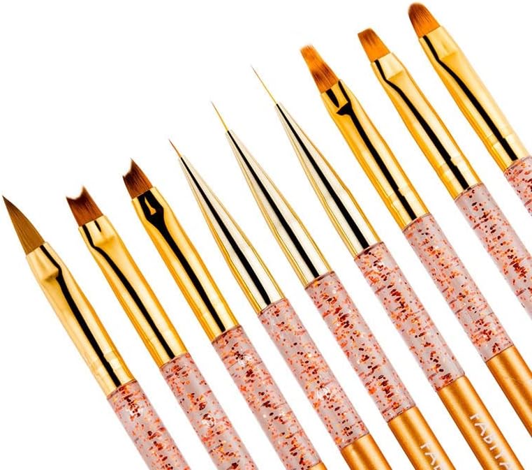 Wykdd Extension Pen Liner Liner Unh Nail Art Princes de desenho gradiente escultura de acrílico Manicure Tools Gold