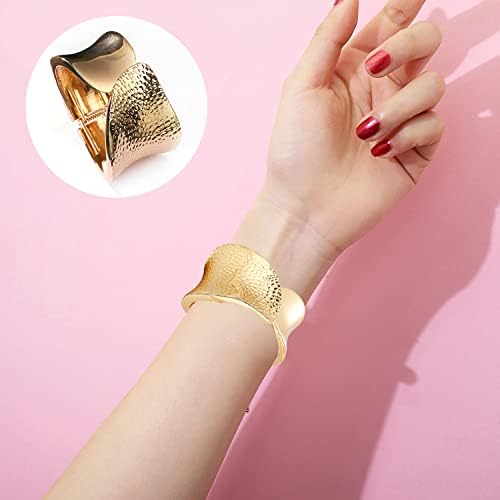 Samoco 3pcs 18k pulseiras de ouro pulseiras de pulseiras para mulheres Pulseira de abelhão de abelhas polidas e robustas Boldura