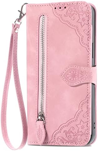 Hee Hee Smile Smile Caso de luxo Zipper Casca de couro de couro zíper capa Flip para para Vivo Y31S Capa de telefone Strap rosa