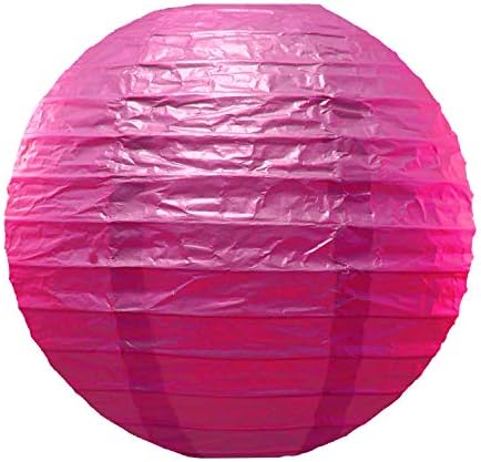 Lumabase redonda de papel lanternas - fuchsia, lanternas de 10 , 5 contagem, 78105