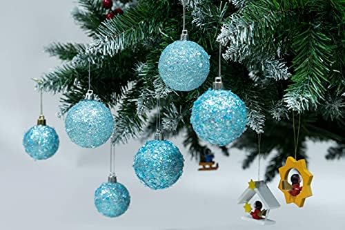 Auxo-Fun-Fun 24-Count 2,36 Ornamentos de bola de Natal, distorção de decoração de árvores