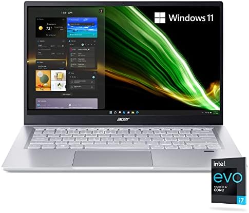 Acer Swift 3 Intel EVO Laptop fino e leve 14,0 Full HD IPS Intel Core i7-1165g7 Intel Iris Xe Graphics 16GB LPDDR4X