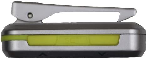 Timer e cronômetro de intervalo gymboss - brilho metálico de prata/amarelo