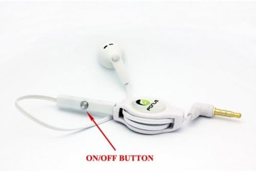 White Repacto de 3,5 mm de fone de ouvido de fone de ouvido de fone de ouvido mono e mono com microfone para a Verizon Motorola