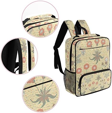 Mochila VBFOFBV para mulheres Daypack Laptop Backpack Saco casual, flor vermelha amarela vintage