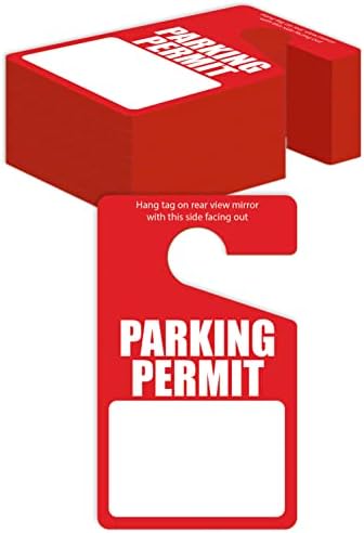 Licitação de estacionamento pendurar tags, 50 pacotes, cartazes de estacionamento de plástico poli, passes temporários