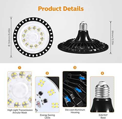 URBERY IMPRESSÃO DE LUMEIRA COMERCIAL DE GARAGEM COMBLÁRIAS DE GARAGENS FACTORIA DE CELO, LUZES DE ARMÁRIO DE LED, Luz da