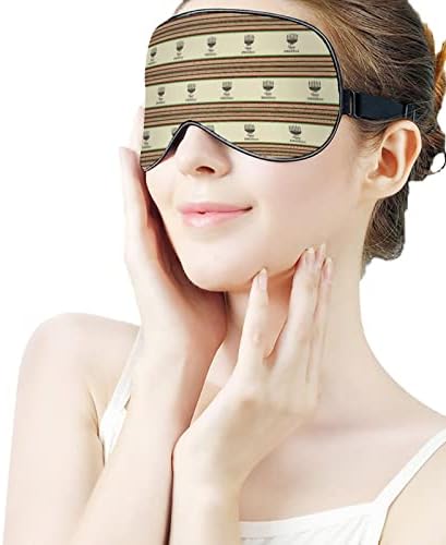 Feliz Kwanzaa African Heritage Holiday Sleep Mask, máscara ocular suave e confortável com tampa de luz de luz de cabeça ajustável