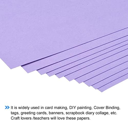 Meccanixity Cardstock Scrapbook Paper 8.3 x 11,7, 92 lb/250gsm, cartolina de cores sólidas para artes e ofícios de ano novo, convites, cartões de felicitações, etiquetas de presente, pacote roxo leve de 10
