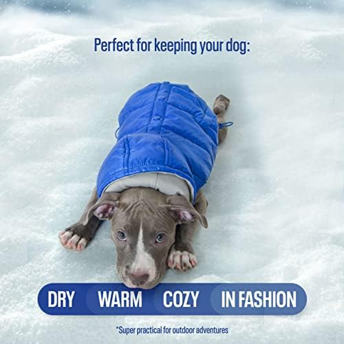 Jaqueta de Puffer de cachorro Reebok - colete de cachorro à prova d'água com capuz, roupas de inverno para cachorro