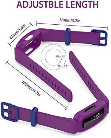 Bandas Veirdro Compatível com Fitbit ACE 3 Band for Kids, pulseiras de substituição de silicone macio para ACE 3 Rastreador
