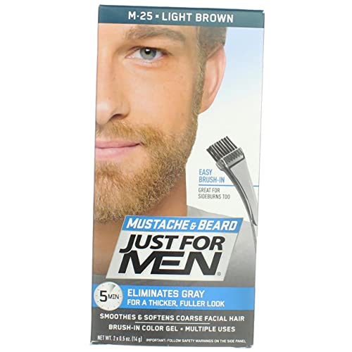 Apenas para homens pincel em gel, bigode e barba M-25 marrom claro 1 cada