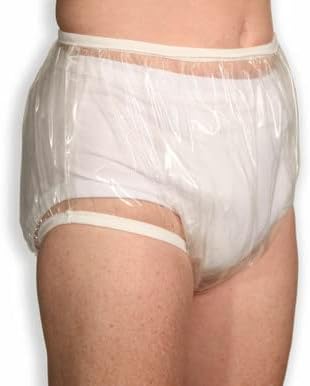 Fraldas incontestáveis ​​- calças plásticas de ajuste ideal - tampa de PVC à prova d'água cristalina 53 -76)
