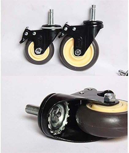 GMLSD rodas de rodízio, 4pcsNoTerers 3 polegadas 75mm/4 polegadas 100mmniture rolling thread universal freio steeels