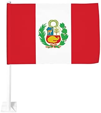 Bandeira da bandeira do carro do Peru 12 x 18 polegadas Double -lateral Window Bandeira ao ar livre Banner de decoração