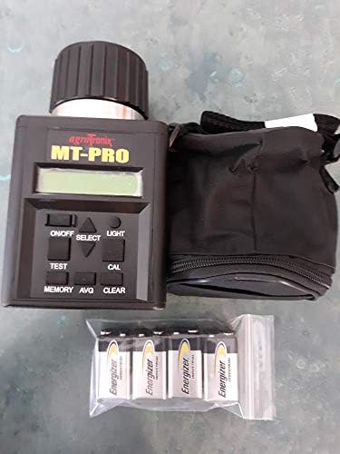 Testador de umidade portátil Agratronix MT-Pro para grãos com leitura de medidores digitais, testador de grãos com caixa de transporte