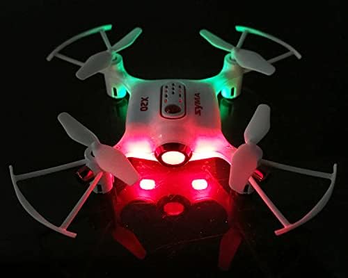 POCO Divo X20 Mini Pocket Drone Altitude mantém LED sem cabeça 2,4 GHz Micro RC Quadcopter, branco