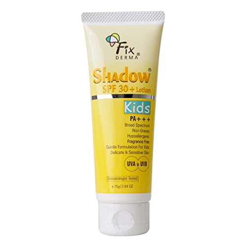 Malar Shadow Kids SPF 30+ Loção, protetor solar para crianças, traje de pele sensível, proteção de amplo espectro, não gelo, formulação