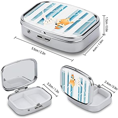 Caixa de organizador de comprimidos Recipiente de pílula de coelhinho Fox portátil Caixa de categoria diária do porta