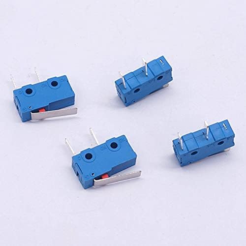 Gummmy 10pcs 250v 5a 2 pino 1 não switch tact switch Sensível Micro -switch Micro switches Handle limite interruptor longa