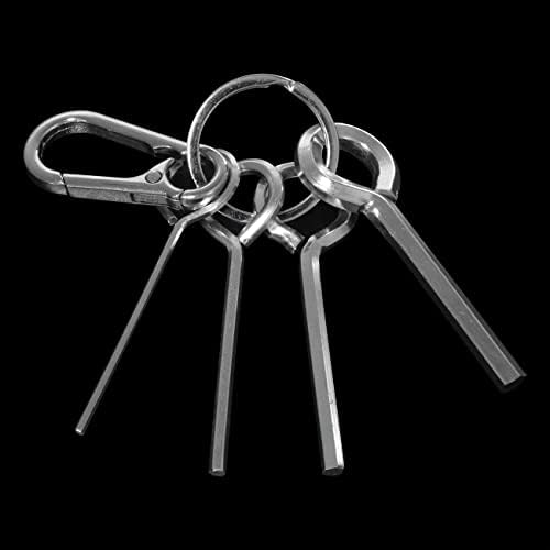 Jianling 1set anular Allen Wrench Set Standard Dogging Key com loop completo, aço hexagonioso conjunto para o dispositivo de saída