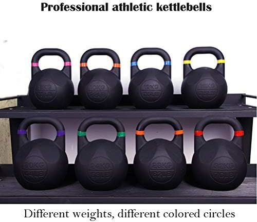 Kettlebells Agyh Black Cast Iron, Equipamento de treinamento de força profissional, usado para remo a remar da imprensa,