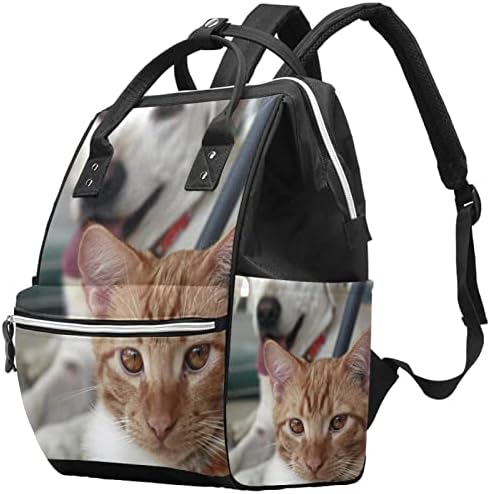 Mochila VBFOFBV Backpack, sacos de viagem portáteis multifuncionais para homens, Animal Orange Cat Labrador
