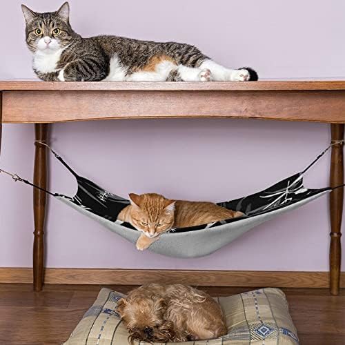 Cama de gato folhas pretas gaiola de estimação Hammock Breathable Beding Bed para gatinho Filho de coelho 16,9 x13