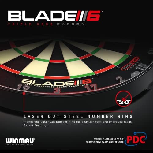 Winmau Blade 6 Triple Core Carbon Professional Bristle Dartboard
