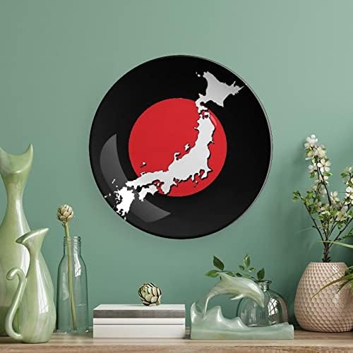 Mapa de bandeira do Japão osso China Decorativa Placas Cerâmicas Artesanato Com Display Stand for Home Office Wall Decoration