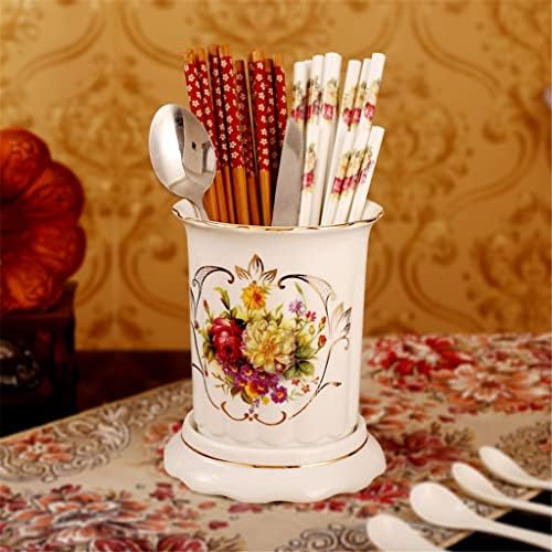 Gretd Cosqueiros de cerâmica Gretd House European Style Drening Chaletks Bucket Kitchen Cutlers Spoon Storage Box