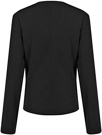Botões de colarinho de lapela da primavera feminina 2023 Jackets blazer para mulheres casuais de negócios
