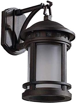 Iluminação rústica wykdd, óleo esfregado de bronze interior interior vintage parede luz industrial parede lâmpada lâmpada de vidro de vidro fazenda househhouse