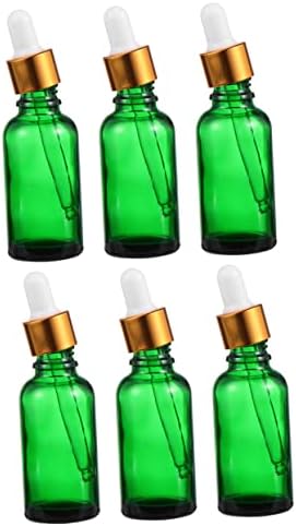 Hemoton 6pcs Garraco de vidro Garraco de garrafa de garrafa de garrafa de vidro Garrafa de vidro Amber Groppers de vidro