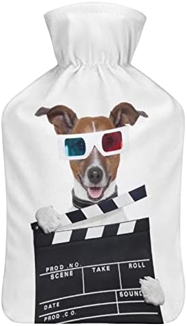 3D óculos filme de tv cachorro garrafas de água quente saco de água quente com capa fofa para cólicas do período de alívio da