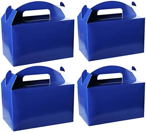 Yuynlep 24 pacotes caixas de tratamento azul marinho Favor de caixas de doces Goodie Gable Boxes Diy Bags Diy Caixa