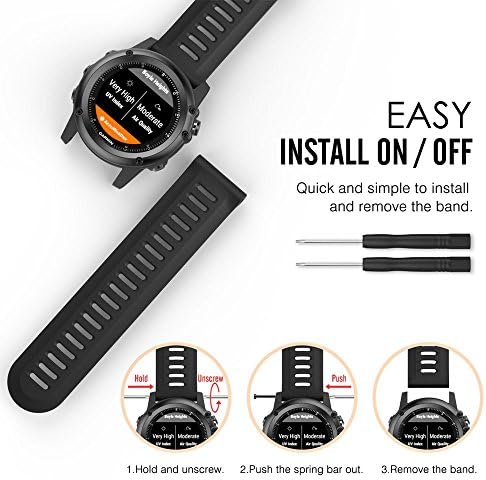 Banda Zszcxd para Garmin Fenix ​​3 / Fenix ​​3 HR / Fenix ​​5x, Soft Silicone Wrist Substitui