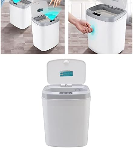 Haofy lixo automático lata, controle automático de botão Smart Trash pode baixo consumo de energia com luz noturna para sala de estar